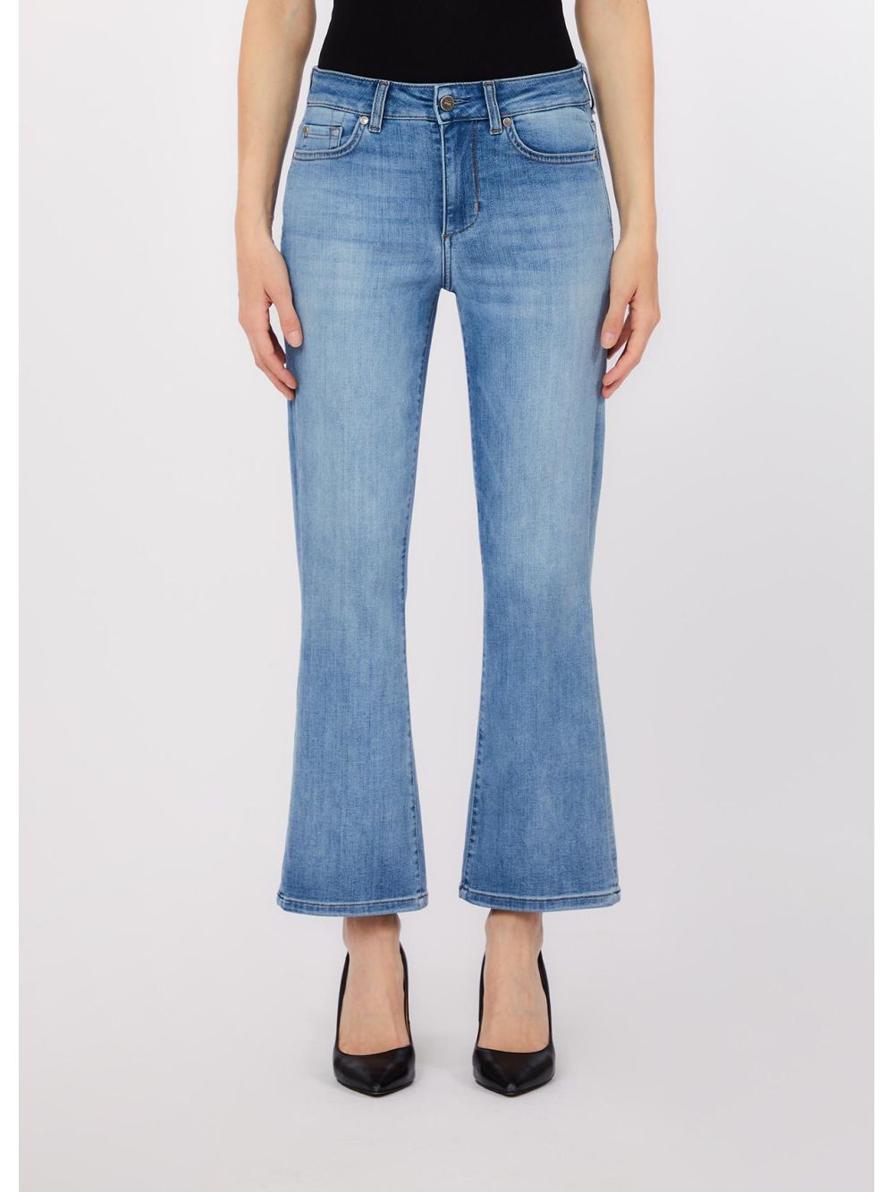 Pantalone Liu Jo bootcut cropped Donna - Denim