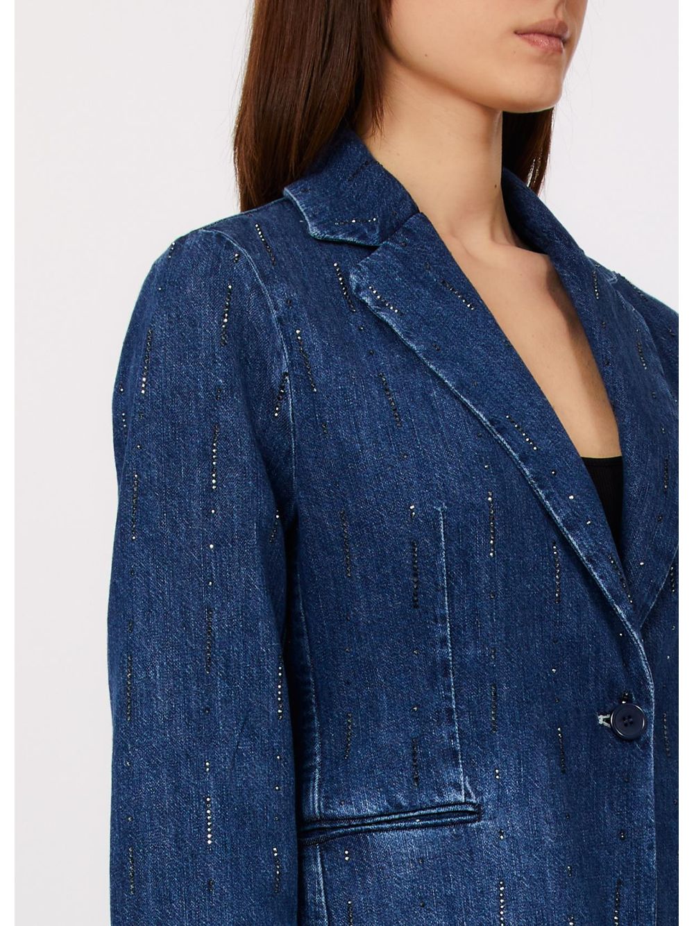Giacca Liu Jo in denim con strass Donna - Denim