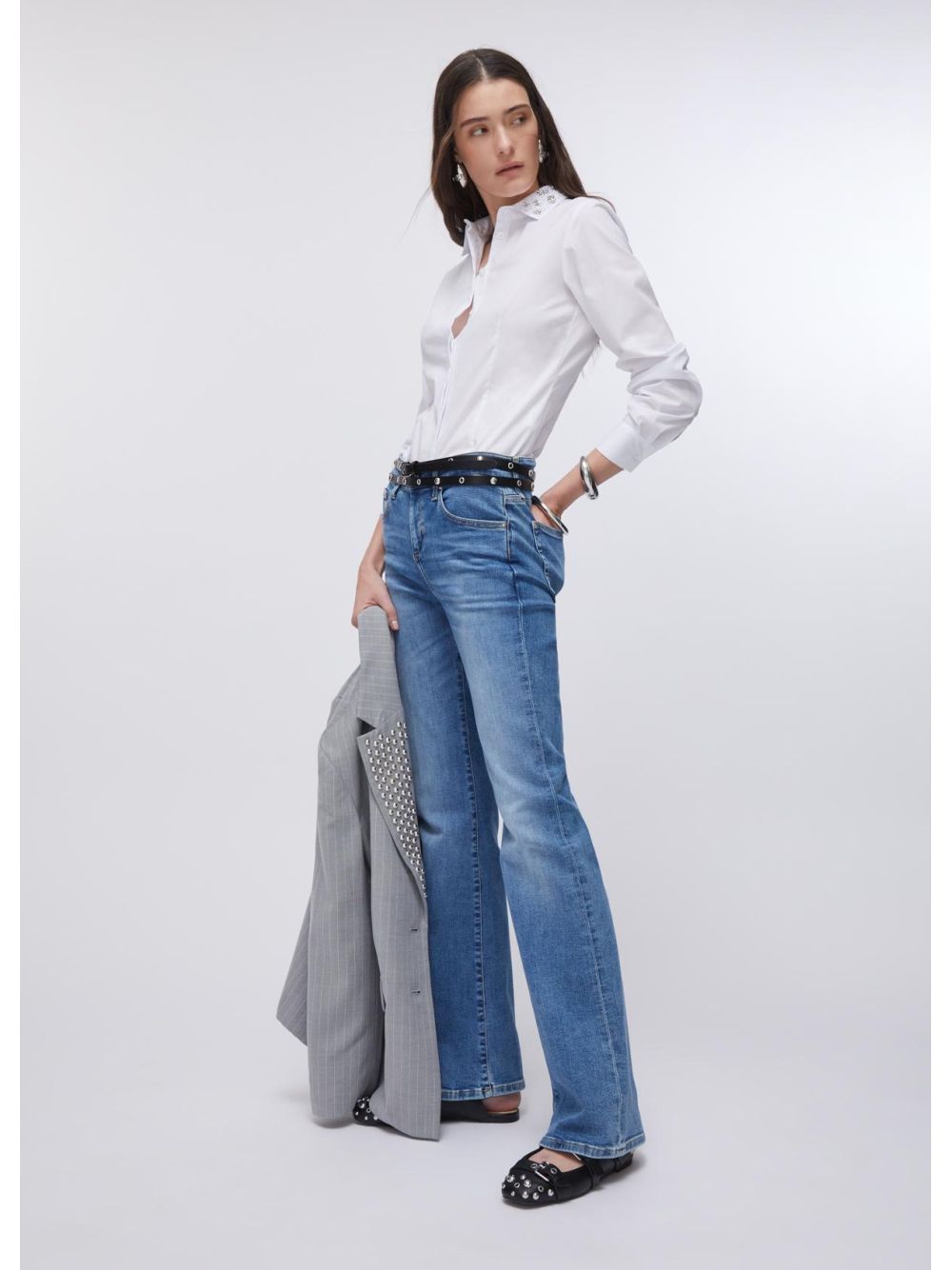 Pantalone Liu Jo bootcut a vita alta Donna - Denim