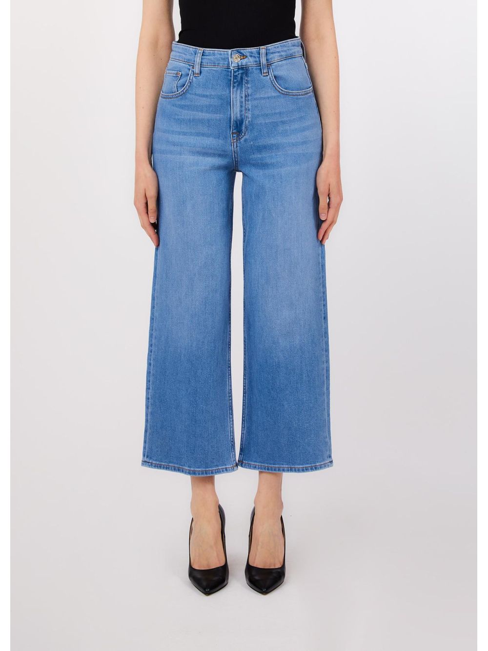 Pantalone Liu Jo flare cropped Donna - Denim
