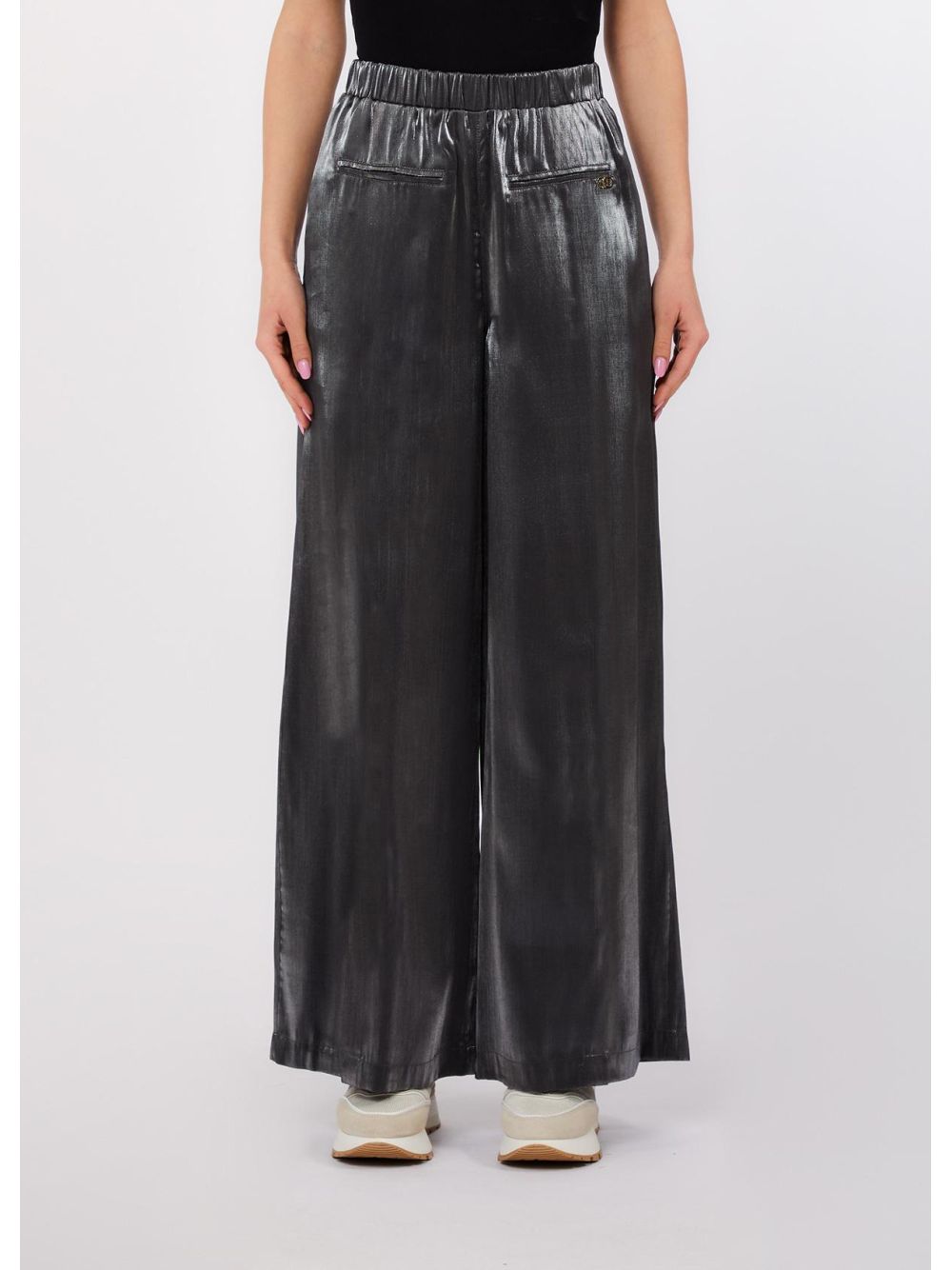 Pantalone Liu Jo flare laminati Donna - Grigio