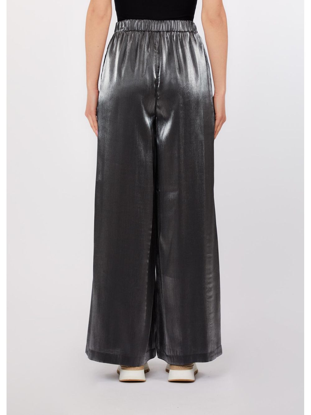 Pantalone Liu Jo flare laminati Donna - Grigio
