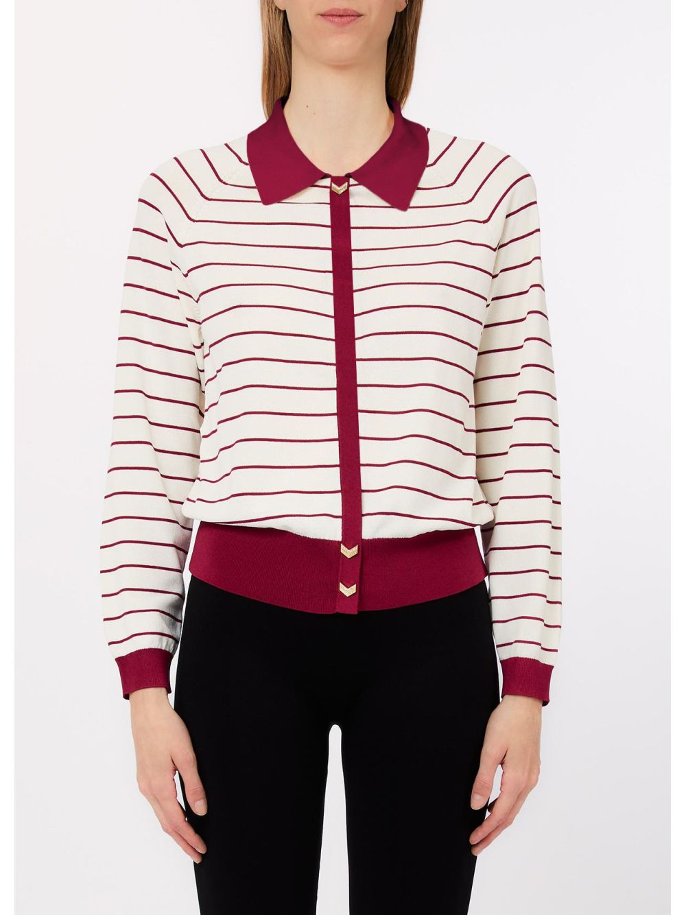 Cardigan Liu Jo a righe Donna - Bordeaux