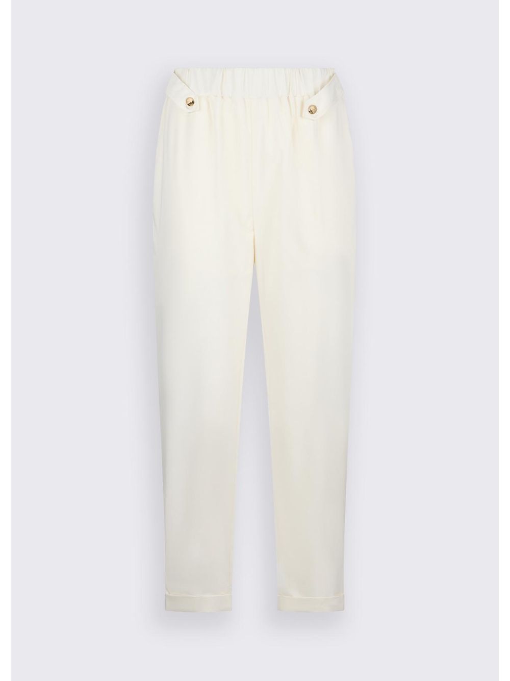 Pantalone Liu Jo slim fit con risvolto Donna - Bianco