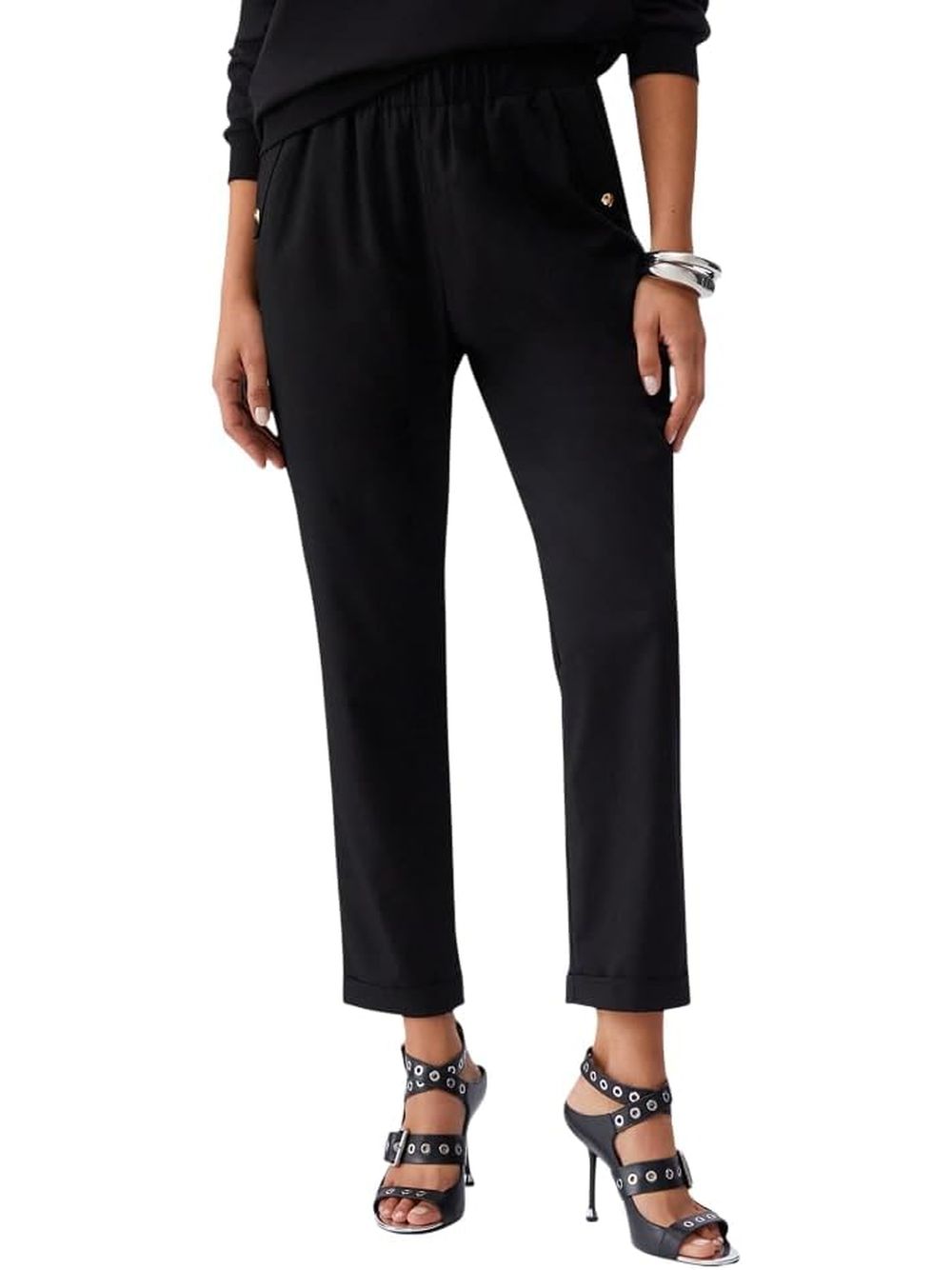 Pantalone Liu Jo slim fit con risvolto Donna - Blu