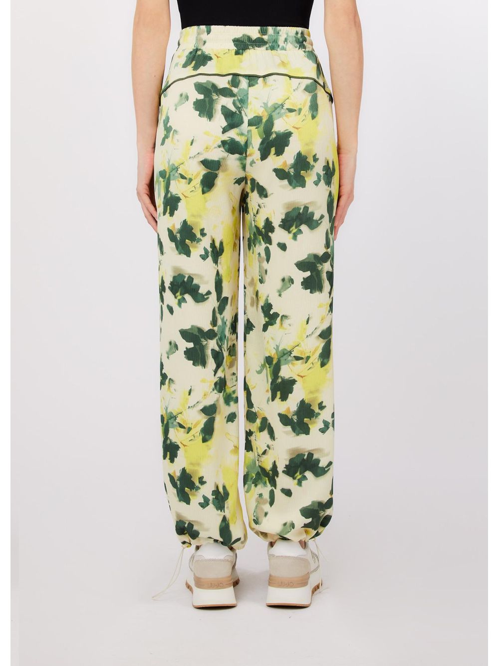 Pantalone Liu Jo in raso stampato Donna - Verde