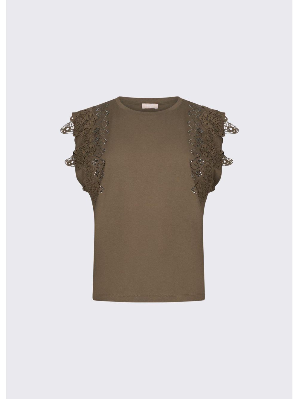 T-shirt Liu Jo con dettagli macramè Donna - Verde