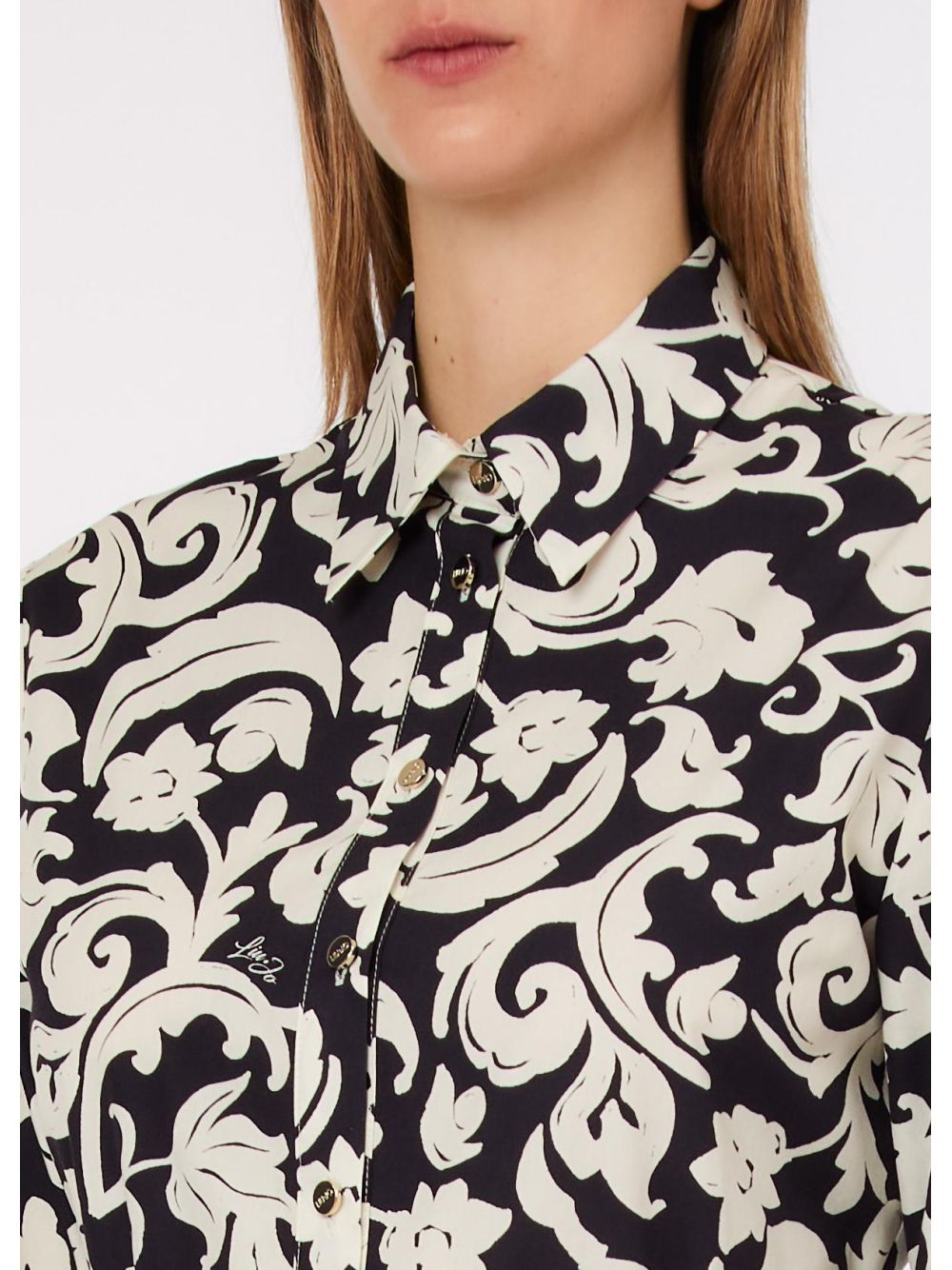 Vestito Liu Jo midi in popeline Donna - Nero