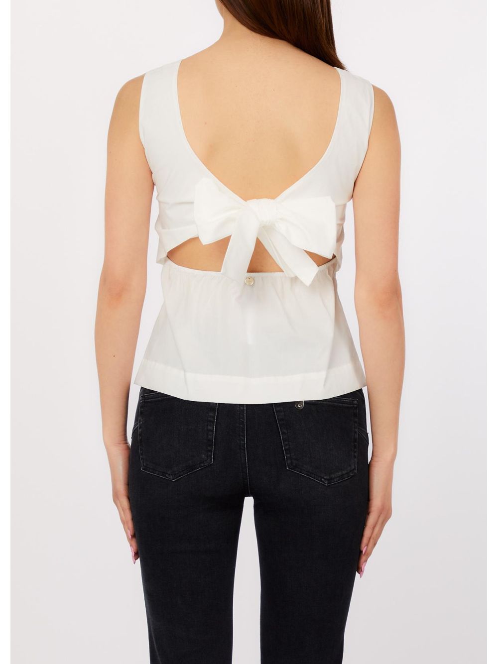 Maglia Liu Jo con fiocco dietro Donna - Bianco