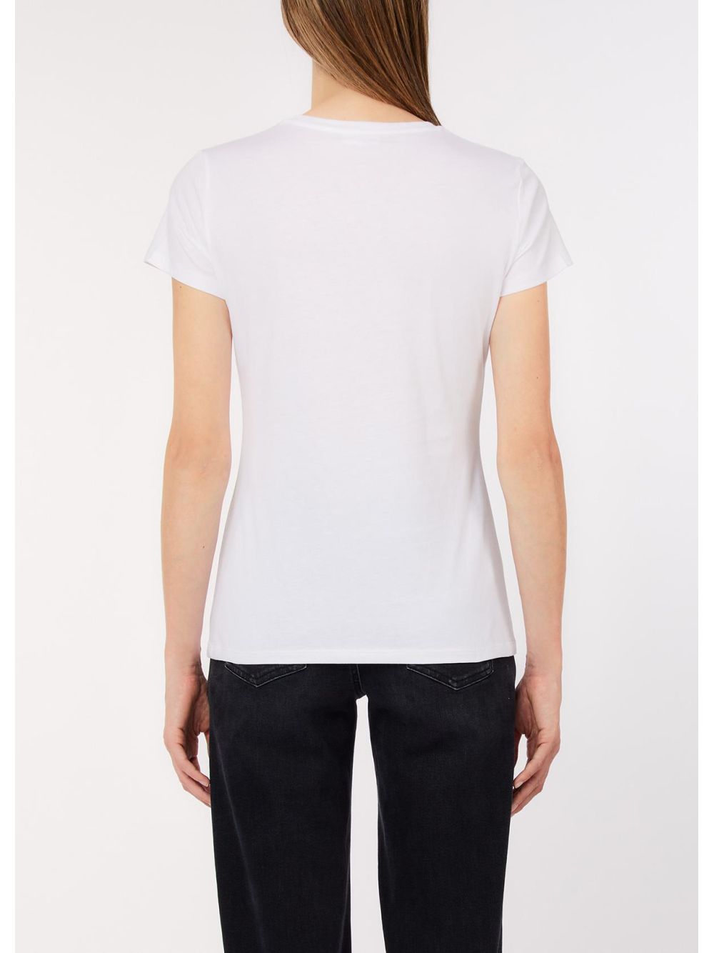 T-shirt Liu Jo con stampa e strass Donna - Bianco