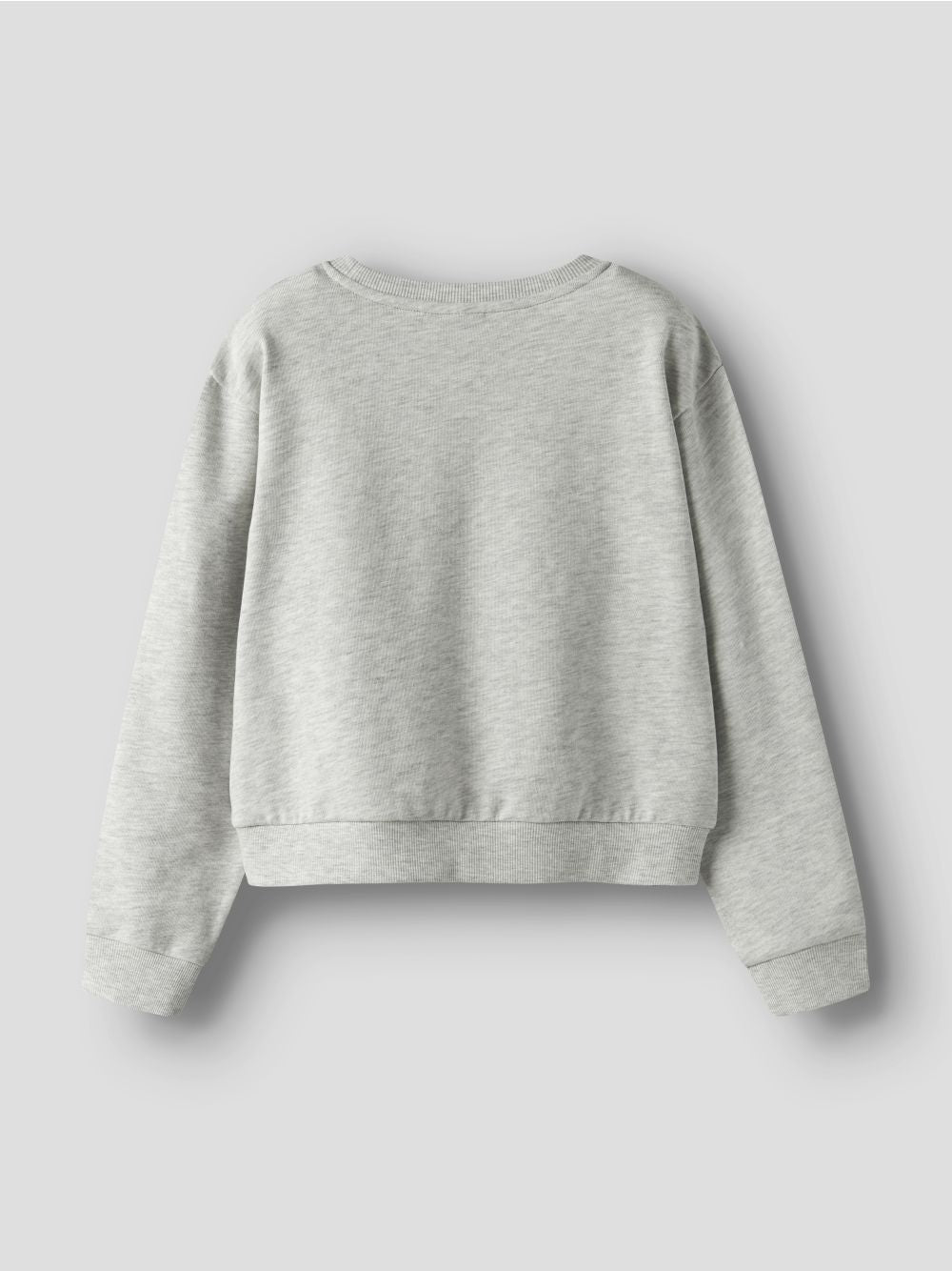 Felpa Name It MILLE SHORT NREG LS SWE O-NECK NOOS Bambina - Grigio