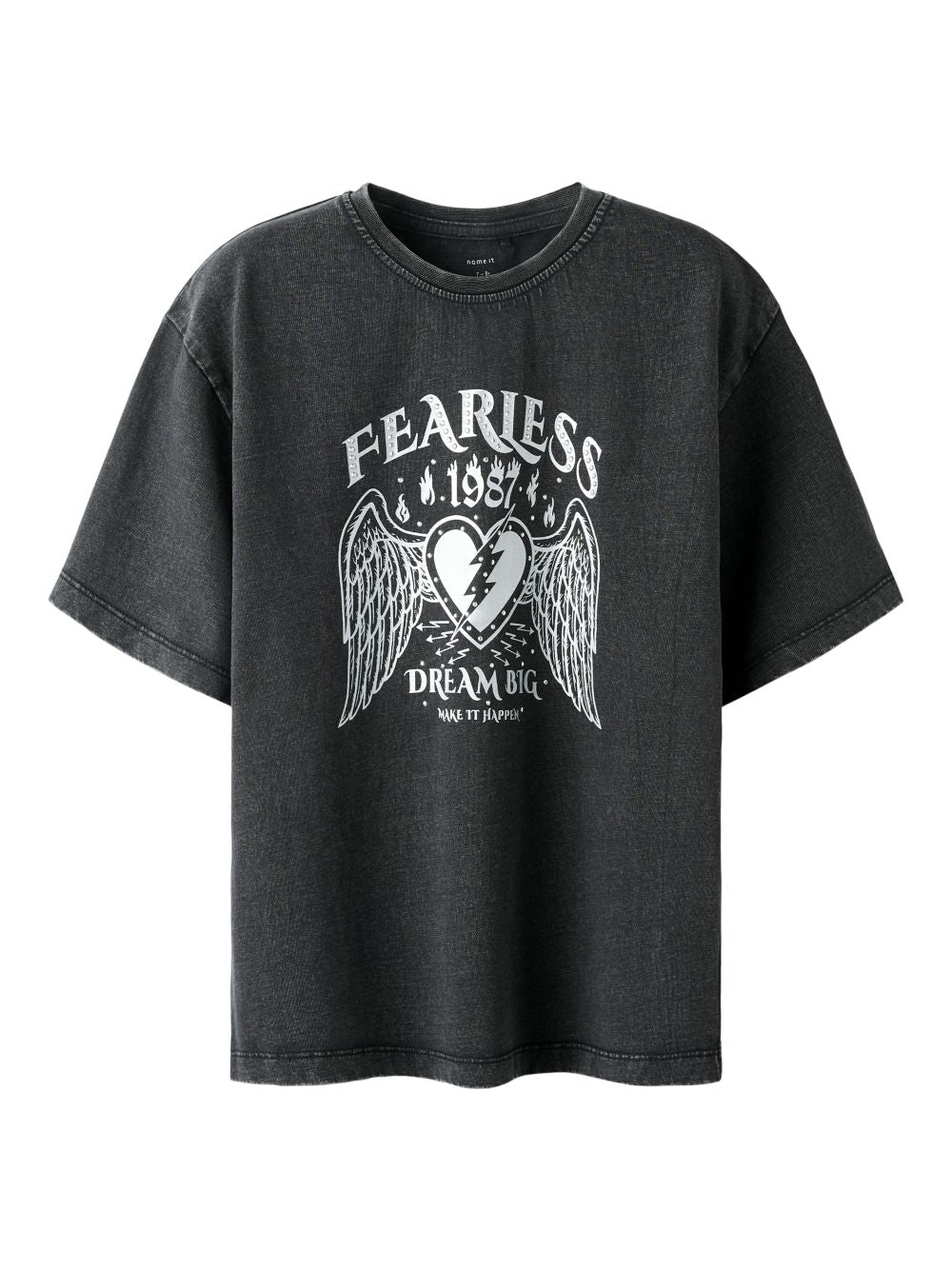T-shirt Name It BJANTA SS NREG BOX Bambina - Nero