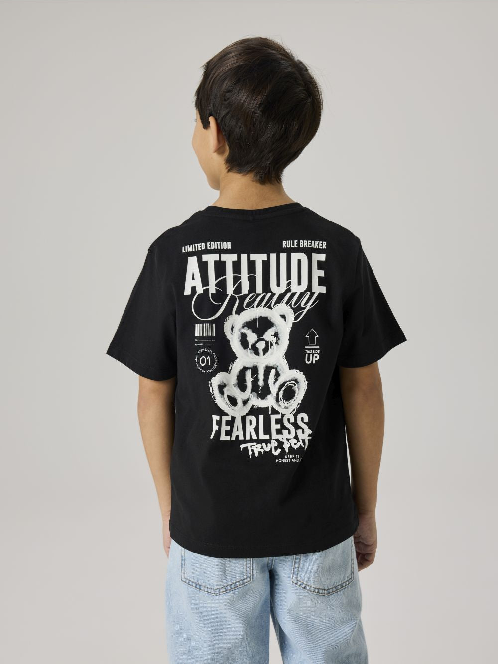 T-shirt Name It DIPO SS NREG BOX Bambino - Nero