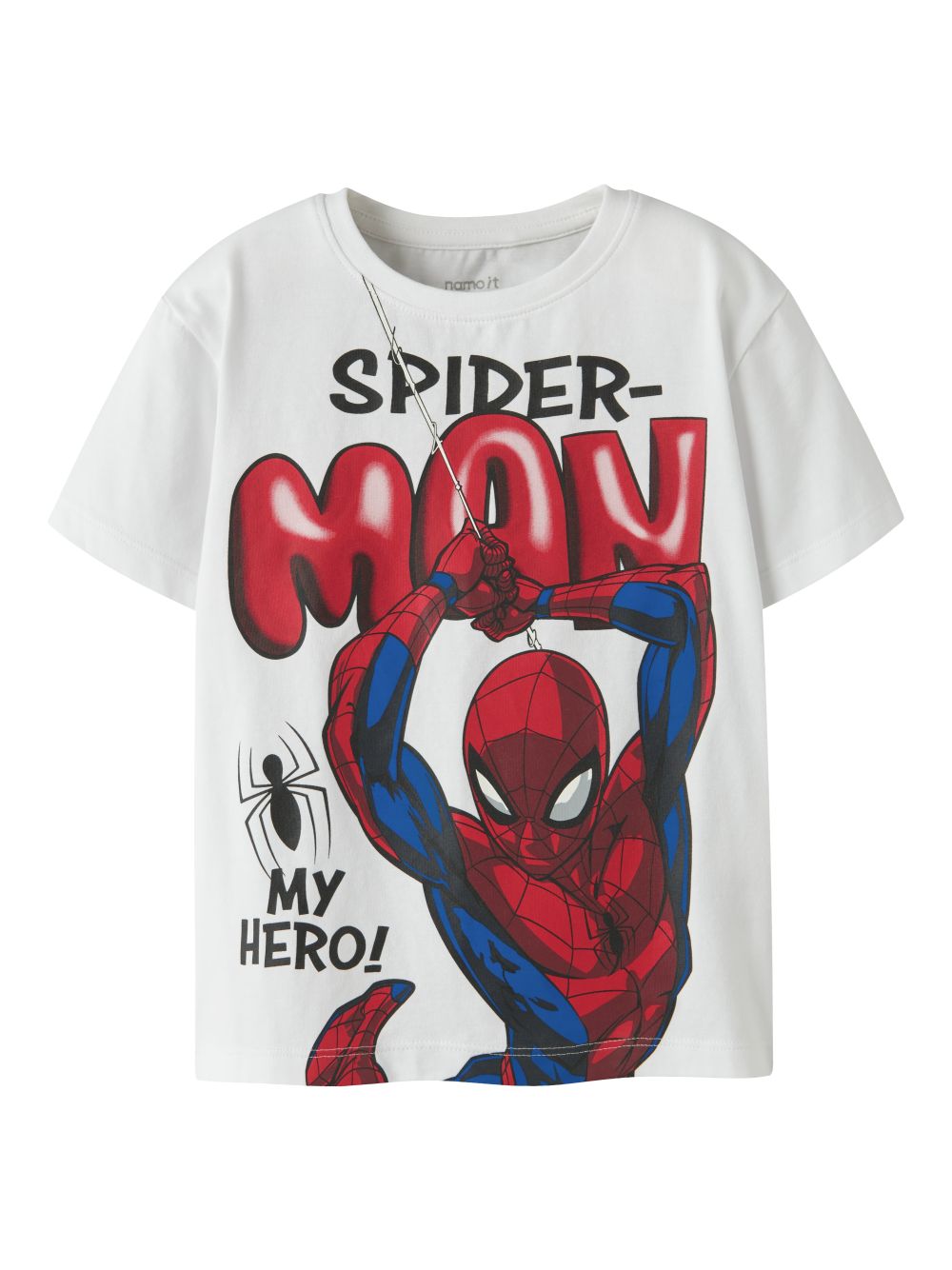 T-shirt Name It MARVIN SPIDER SS NREG NOOS MAR Bambino - Bianco