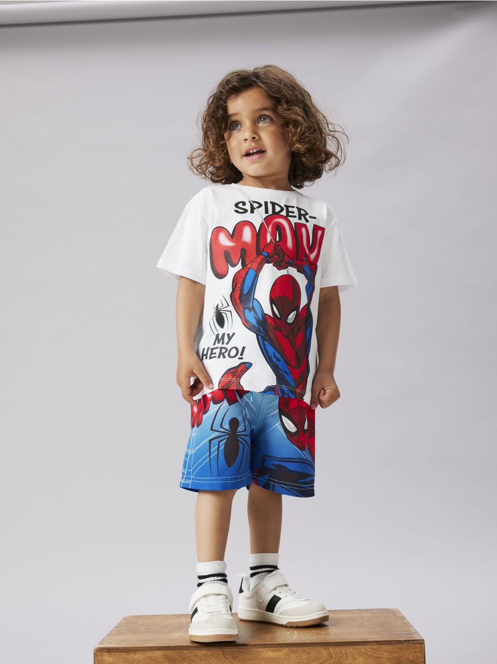 T-shirt Name It MARVIN SPIDER SS NREG NOOS MAR Bambino - Bianco