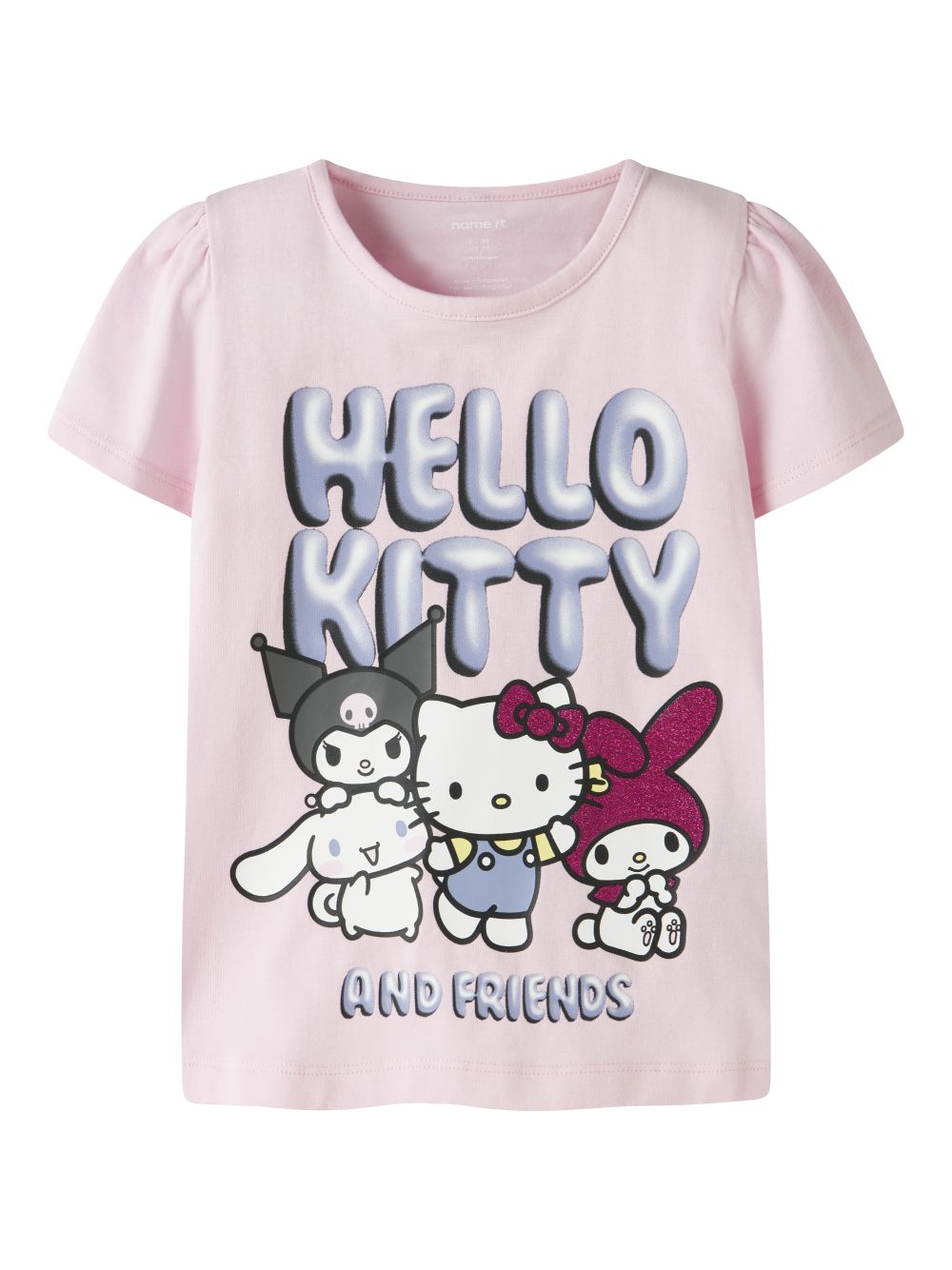 T-shirt Name It FIRA HELLOK SS NOOS SKY Bambina - Rosa