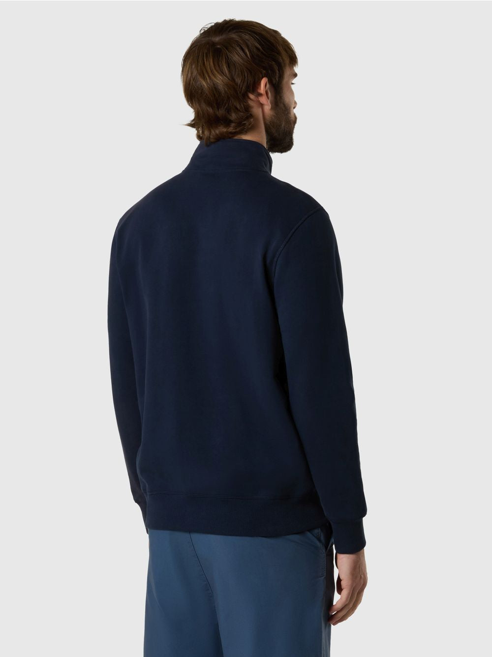 Felpa North Sails con patch logo e zip Uomo - Navy
