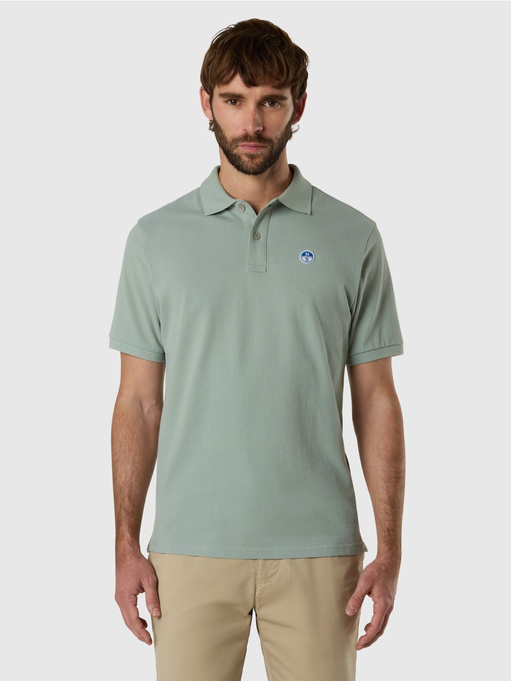 Polo North Sails con patch logo Uomo - Verde