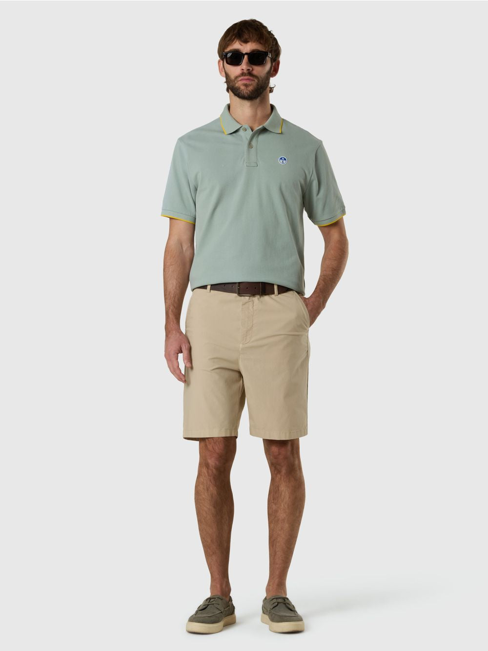 Polo North Sails con bordi a contrasto Uomo - Verde