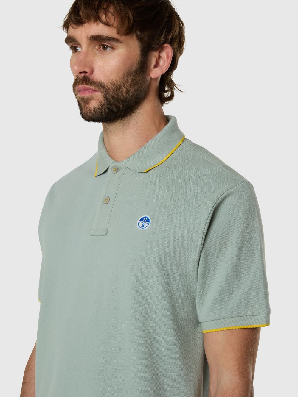 Polo North Sails con bordi a contrasto Uomo - Verde
