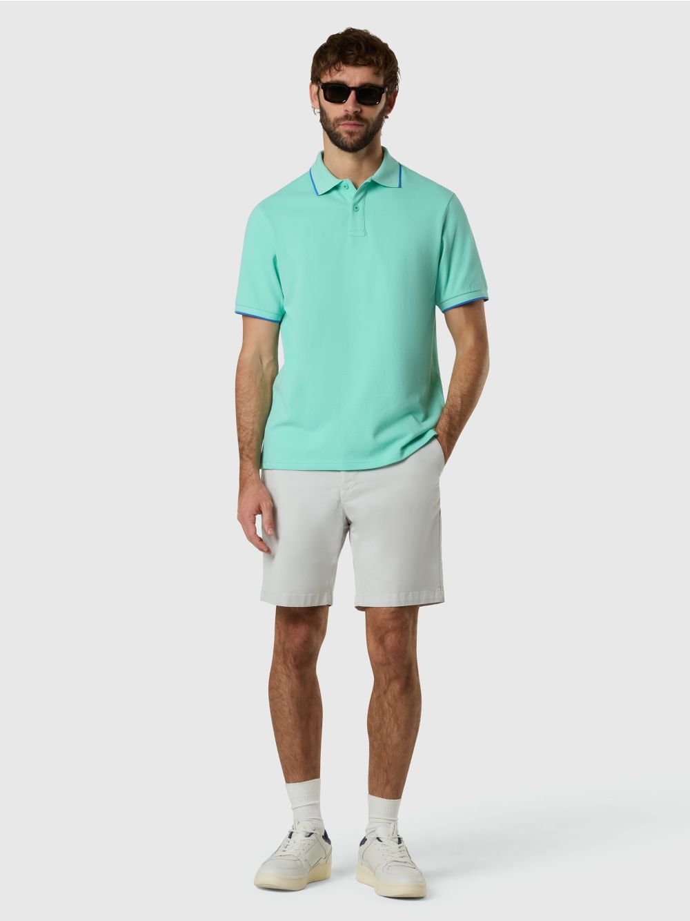 Polo North Sails con bordi a contrasto Uomo - Azzurro