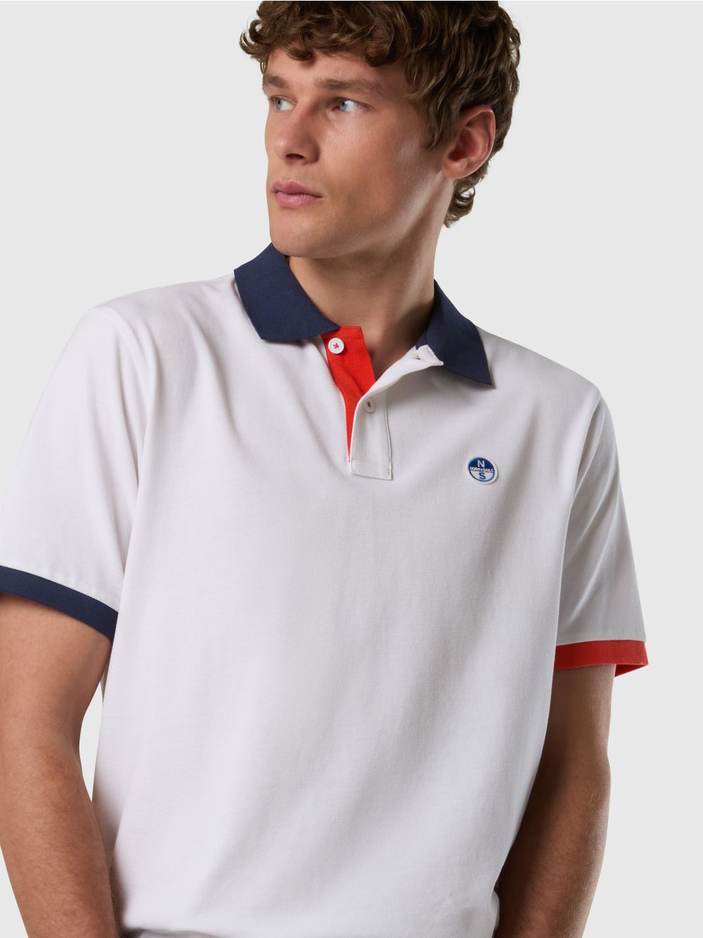 Polo North Sails con dettagli a contrasto Uomo - Bianco