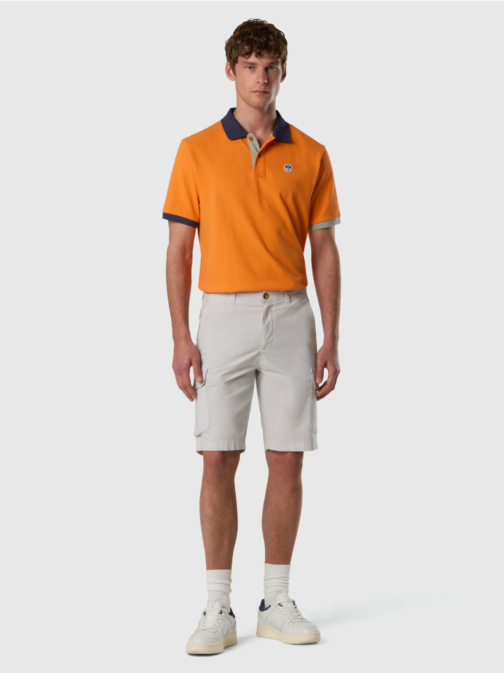 Polo North Sails con dettagli a contrasto Uomo - Arancione