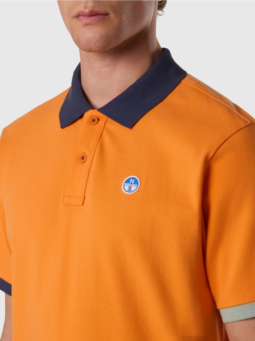 Polo North Sails con dettagli a contrasto Uomo - Arancione