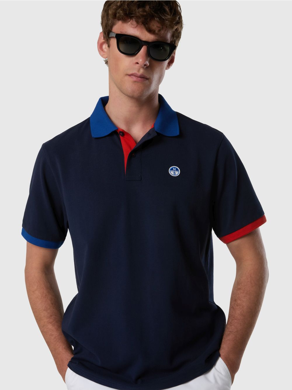 Polo North Sails con dettagli a contrasto Uomo - Navy