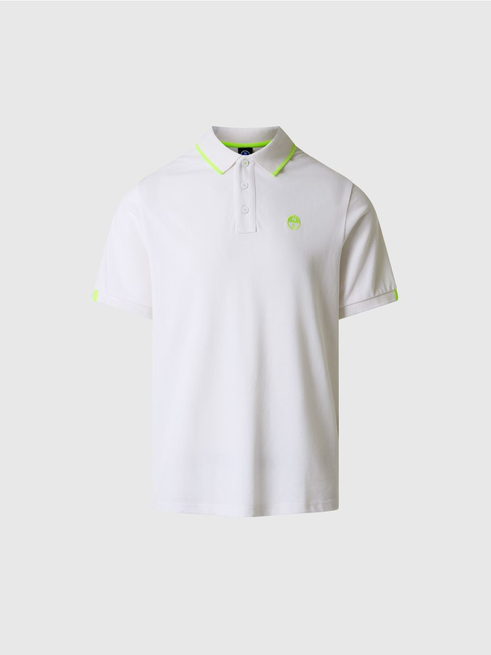 Polo North Sails con dettagli fluo Uomo - Bianco