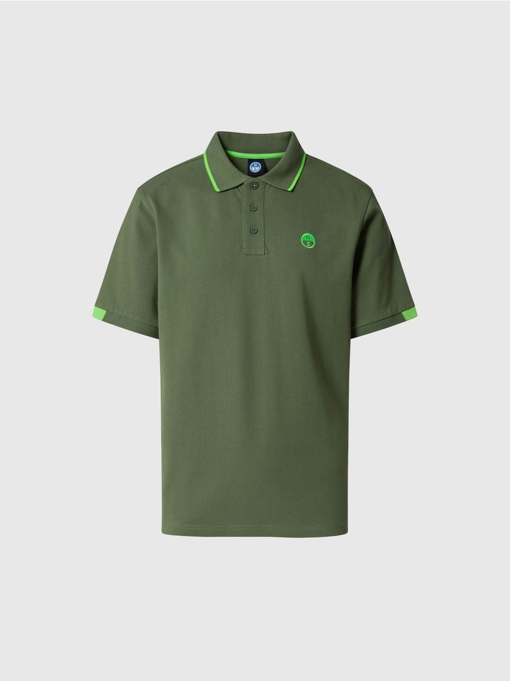 Polo North Sails con dettagli fluo Uomo - Verde