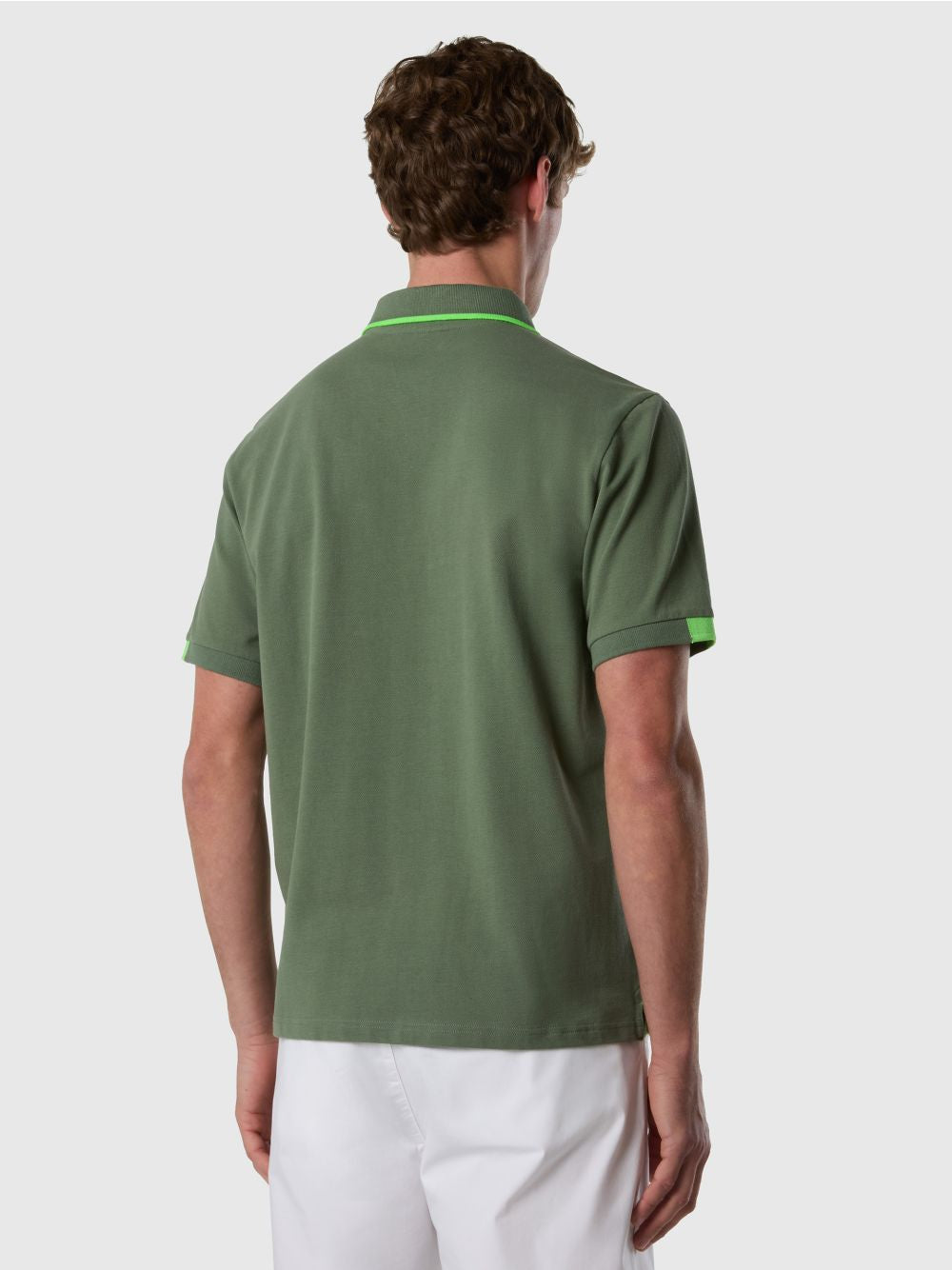 Polo North Sails con dettagli fluo Uomo - Verde