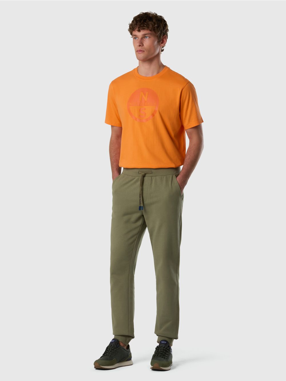 T-shirt North Sails con maxi logo Uomo - Arancione