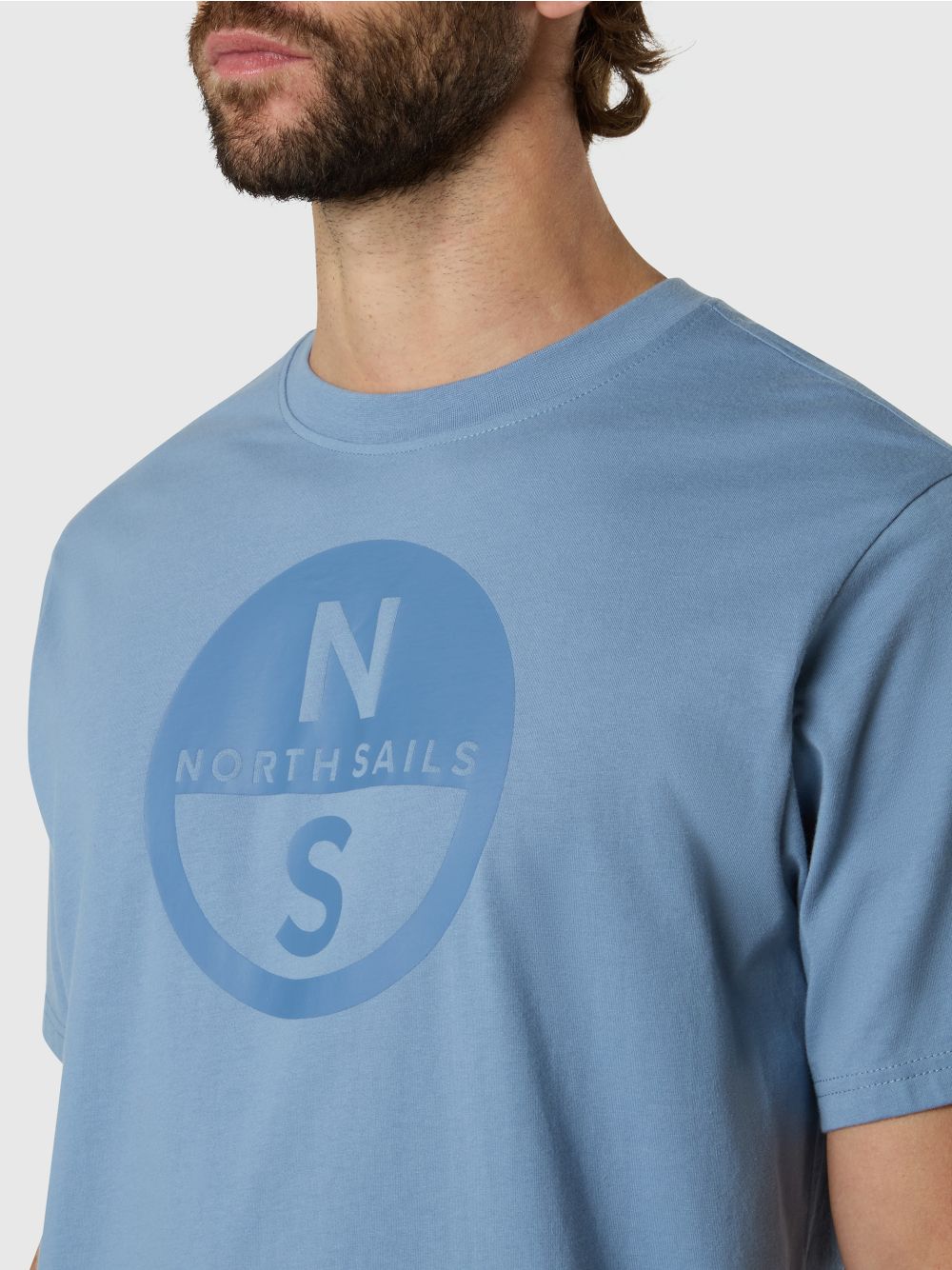 T-shirt North Sails con maxi logo Uomo - Azzurro