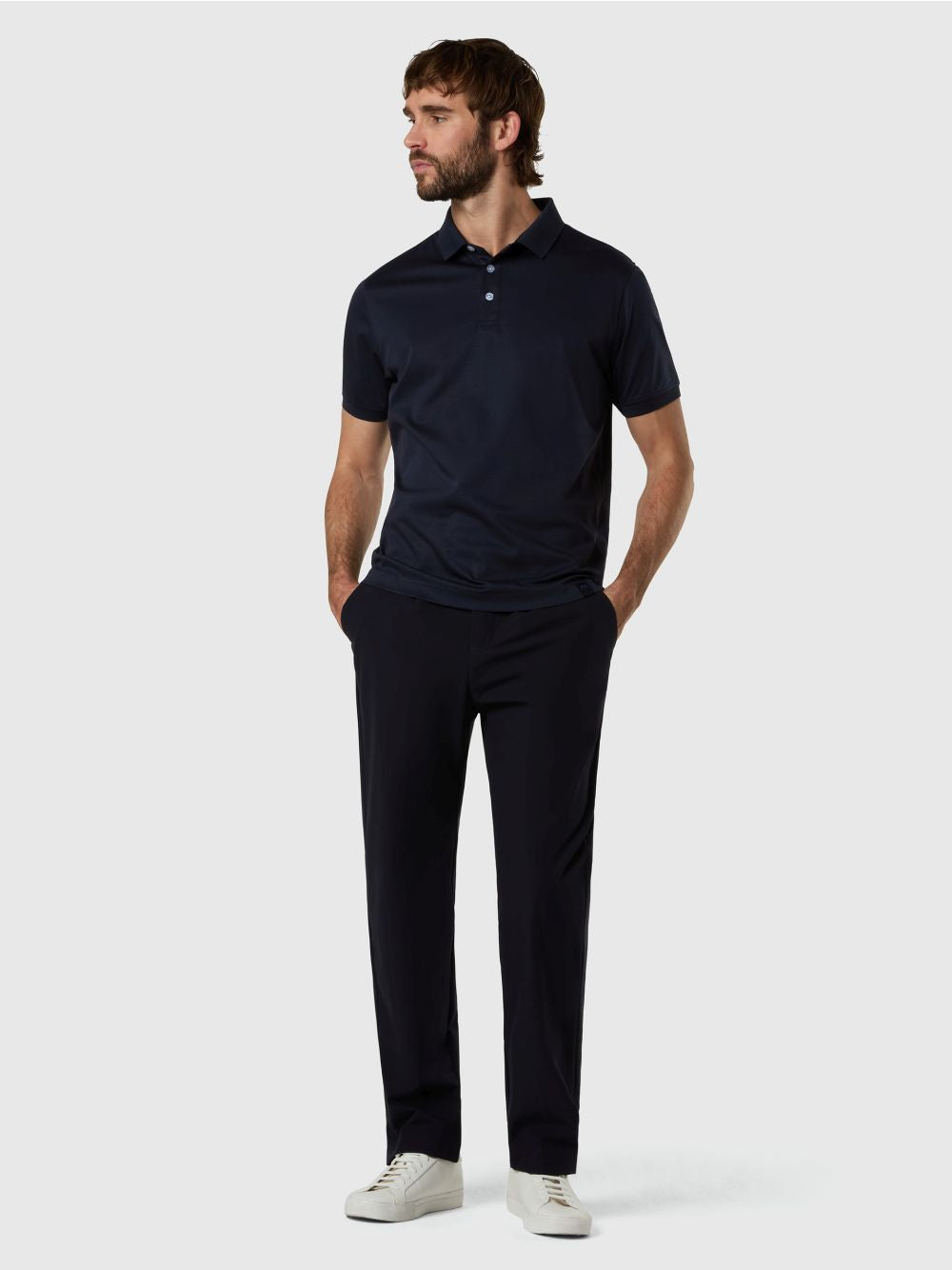 Polo North Sails in jersey di modal Uomo - Navy