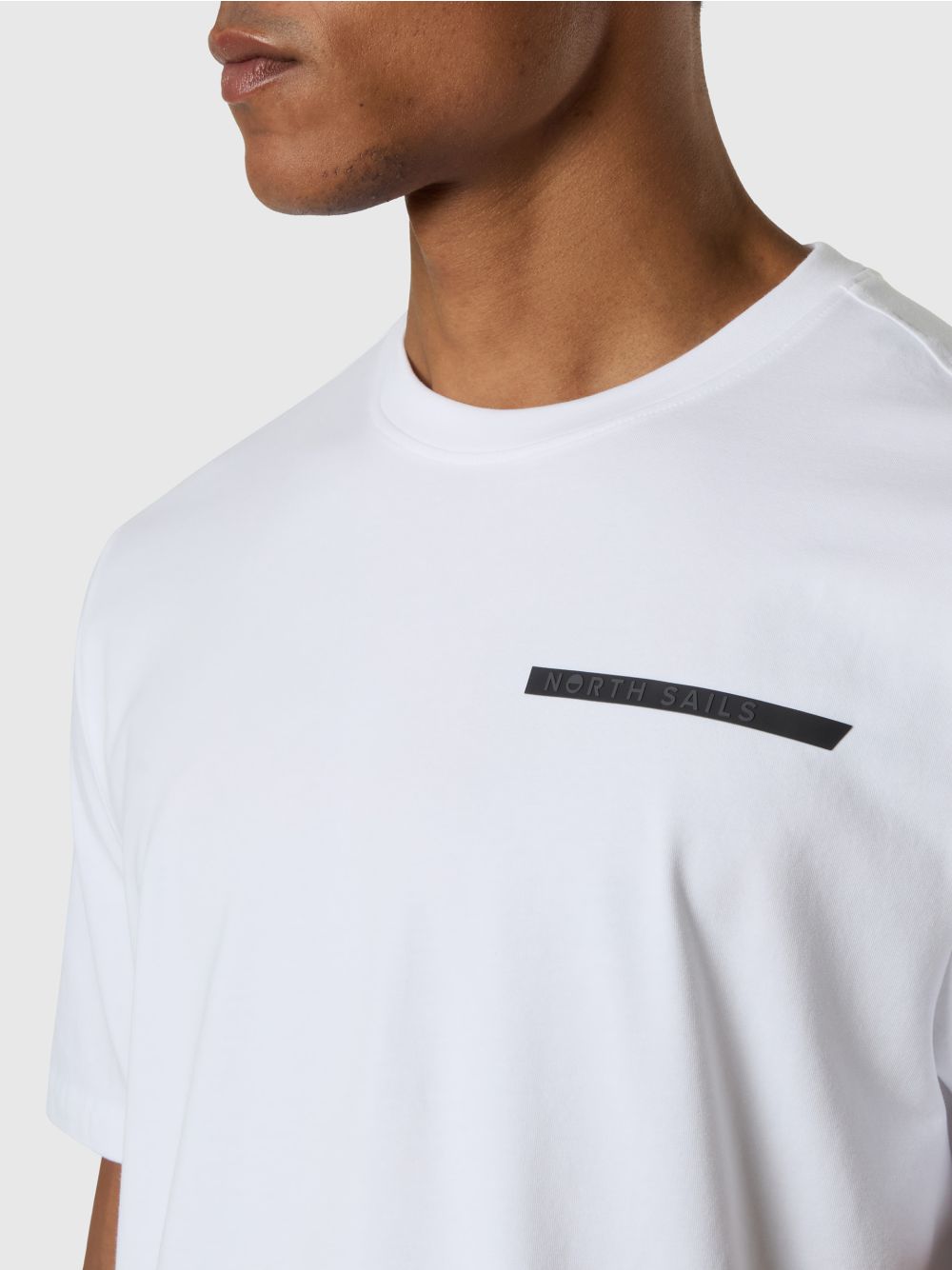 T-shirt North Sails con lettering North Sails in rilievo Uomo - Bianco
