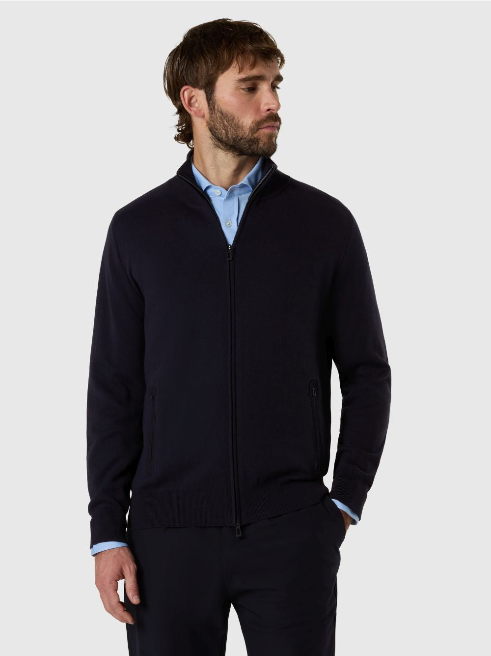 Felpa North Sails con zip impermeabile Uomo - Navy