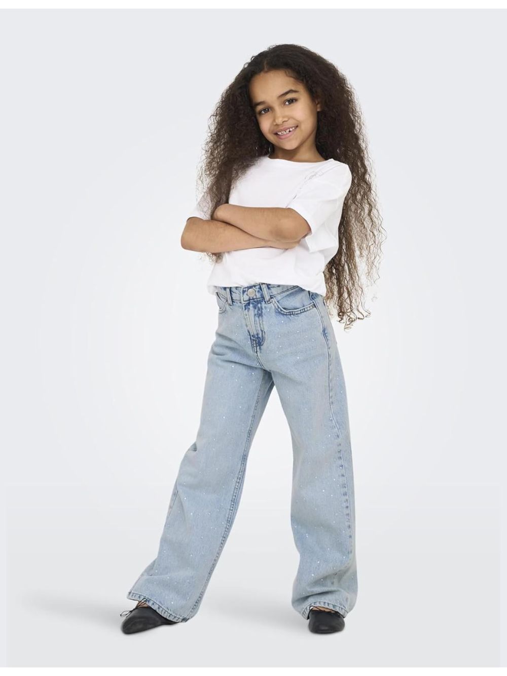 Jeans Only COBAIN RHINESTONE WIDE DNM AZG NOOS Bambina - Denim