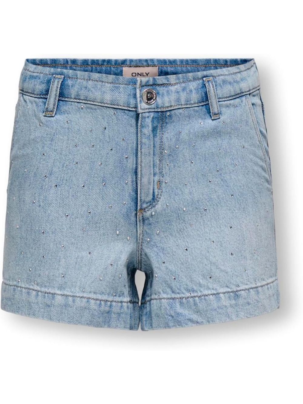 Bermuda Only COMET WIDE RHINESTONE SHORTS DNM NOOS Bambina - Denim
