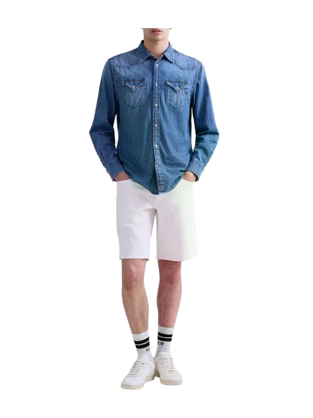 Camicia Replay Uomo - Blu
