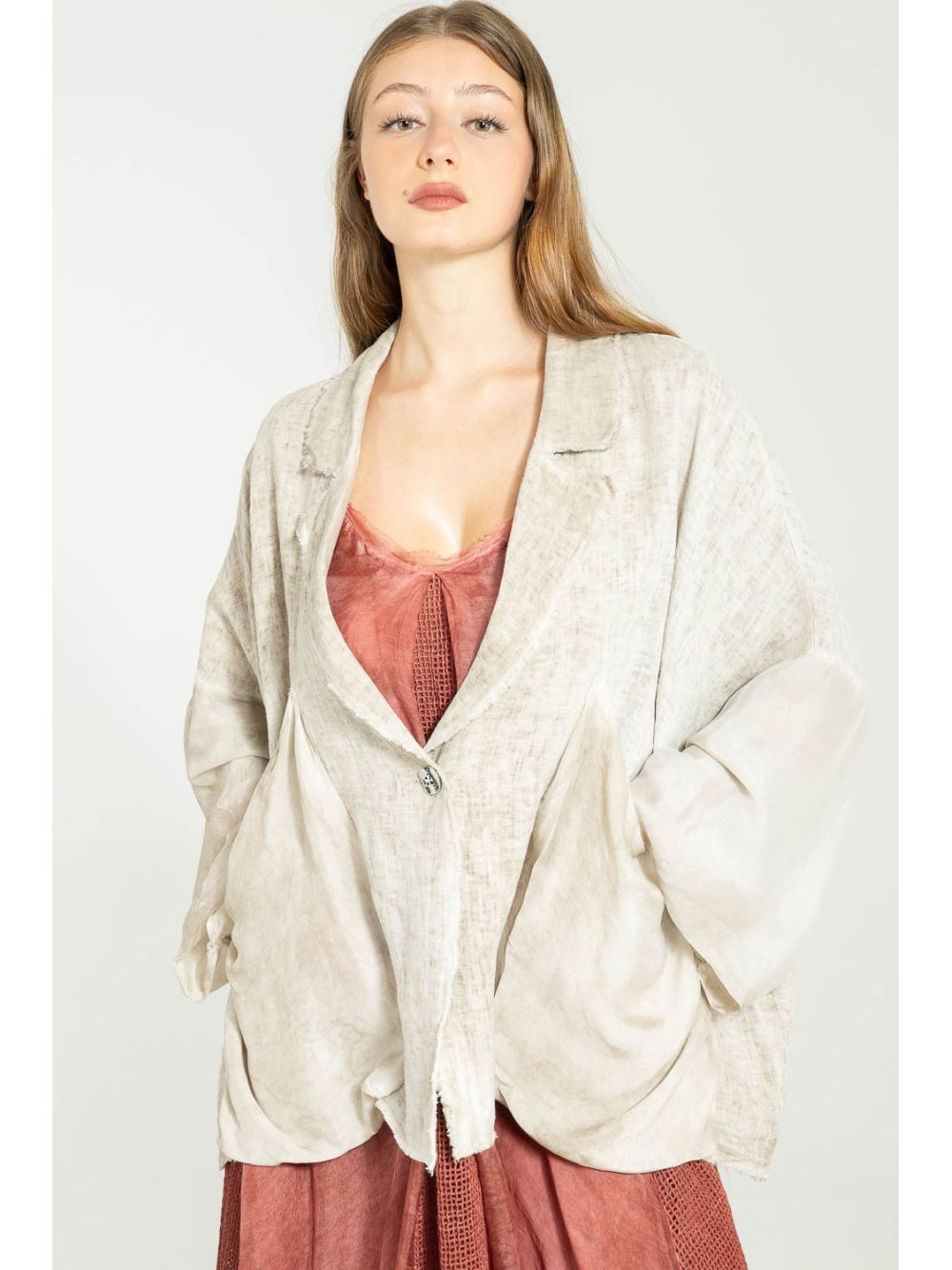 Giacca Sanctamuerte BLAZER BOXY OVER Donna - Beige