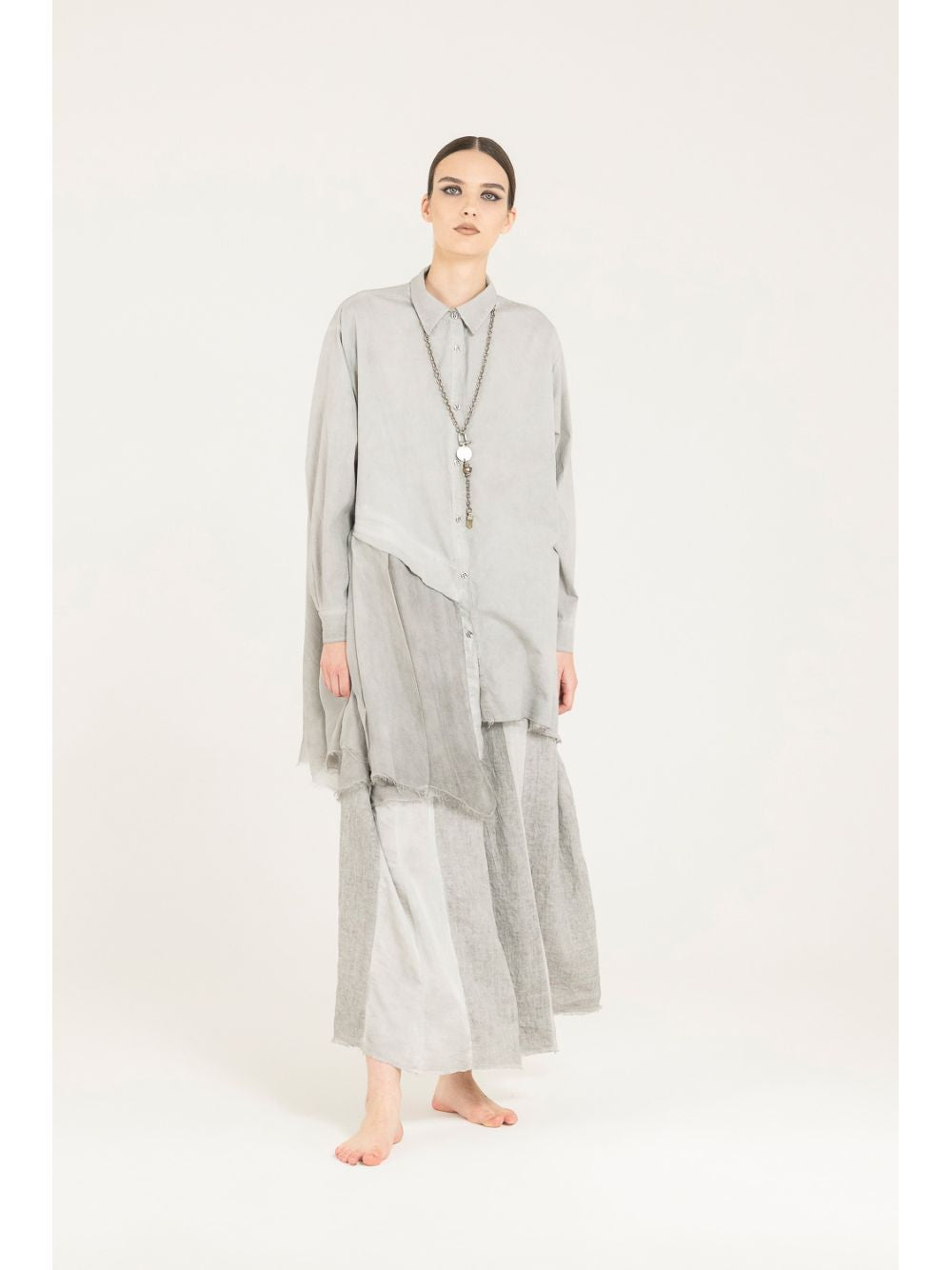 Camicia Sanctamuerte COLLETTO ALLA FRANCESE Donna - Grigio