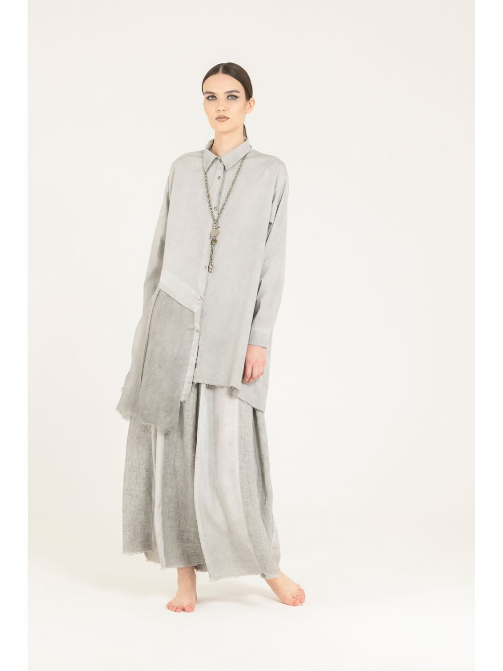 Camicia Sanctamuerte COLLETTO ALLA FRANCESE Donna - Grigio