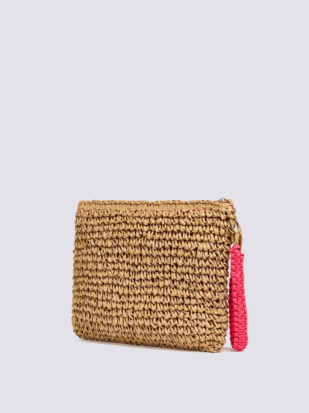 Borsa Mare Sundek MOMO STRAW HAND BAG Unisex - Rosa