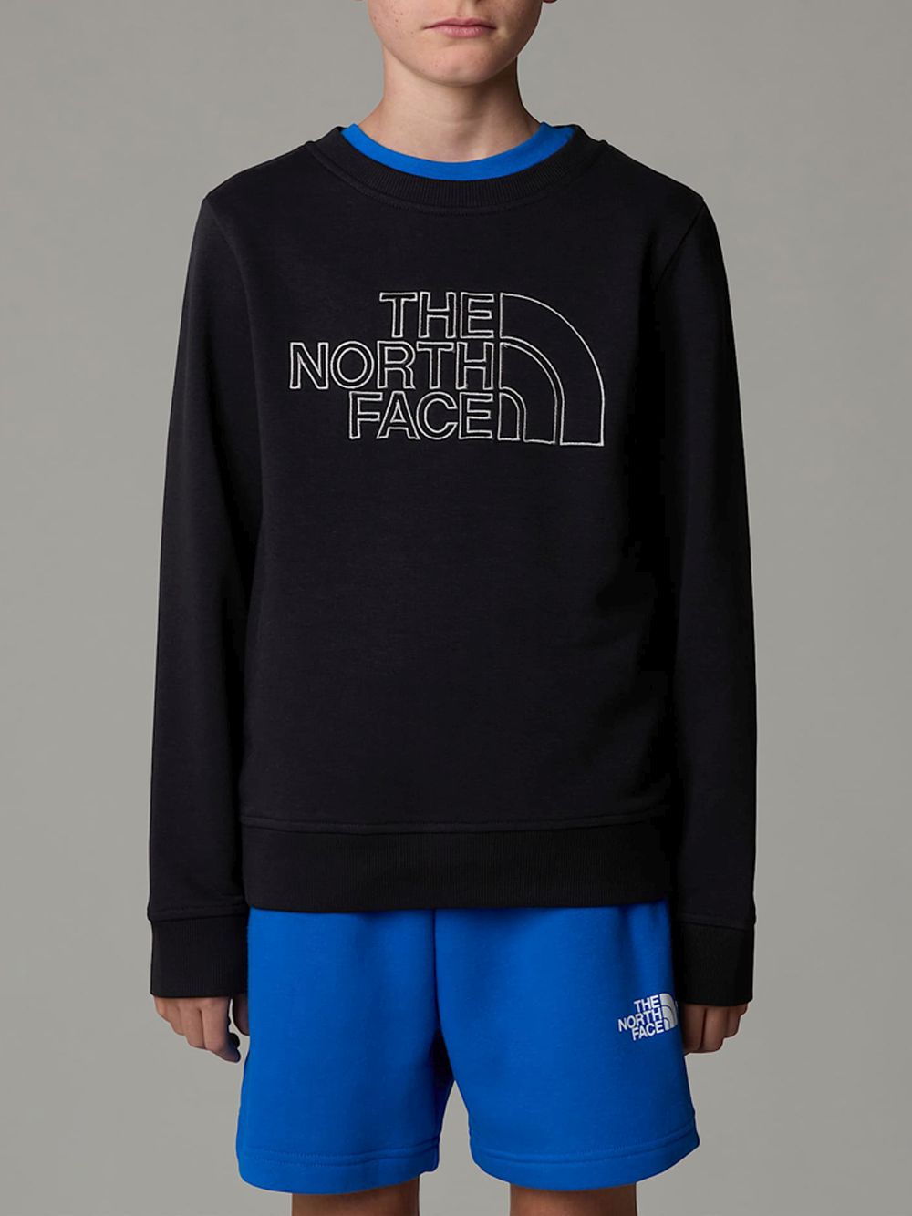 Felpa The North Face BOY'S DREW PEAK LIGHT CREW Bambino - Nero