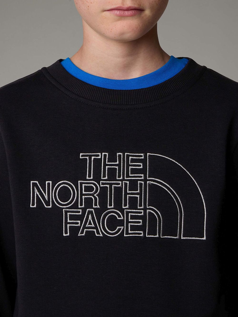 Felpa The North Face BOY'S DREW PEAK LIGHT CREW Bambino - Nero