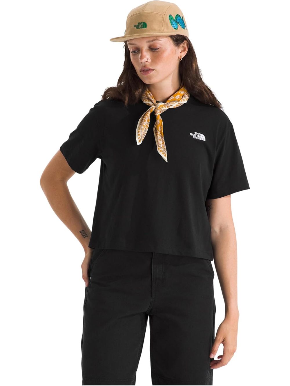 T-shirt The North Face EVOLUTION SIMPLE DOME CROP RLX SS Donna - Nero