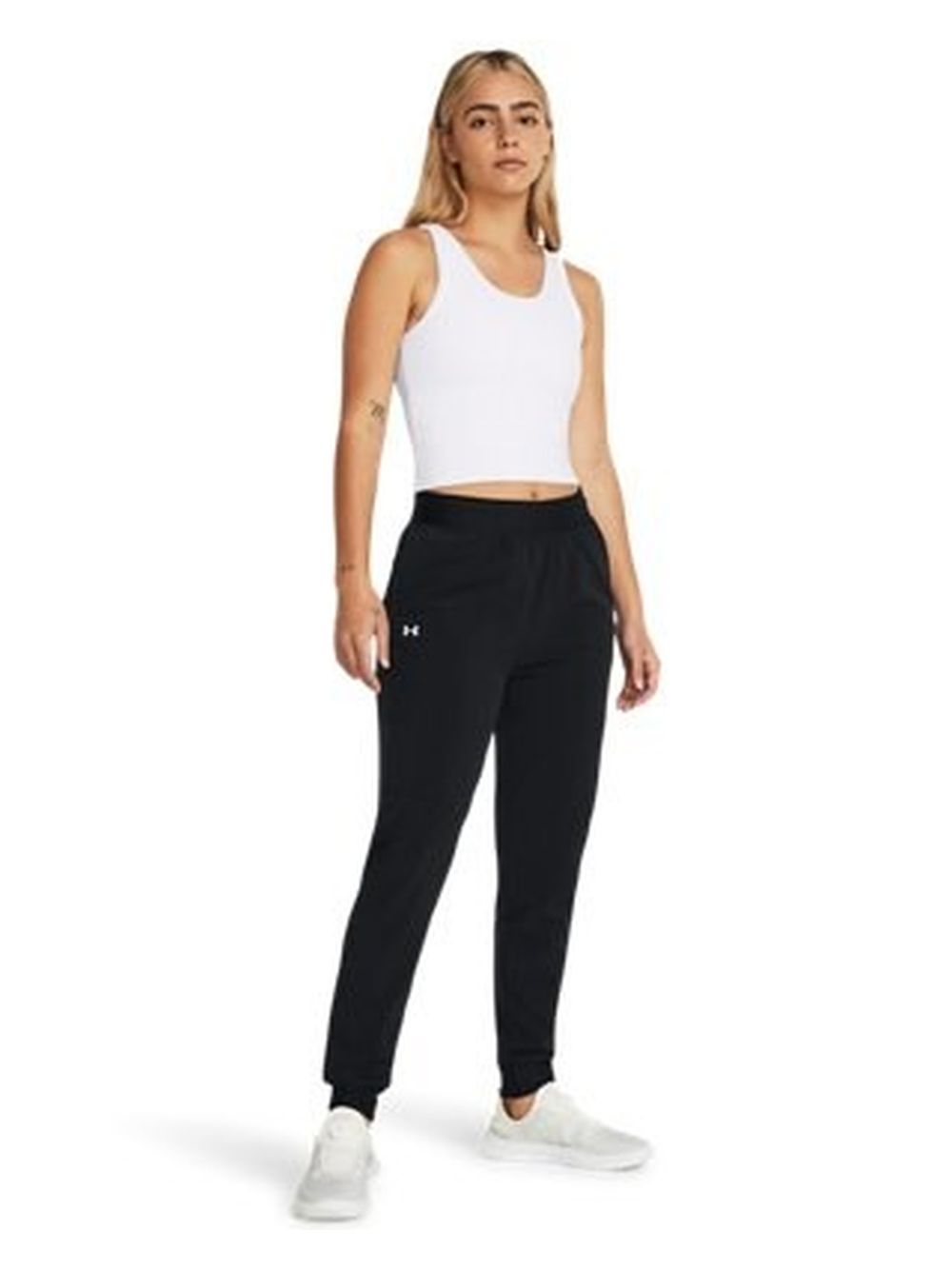 Pantalone Sportivo Under Armour UA RIVAL HI RISE WOVEN Donna - Nero