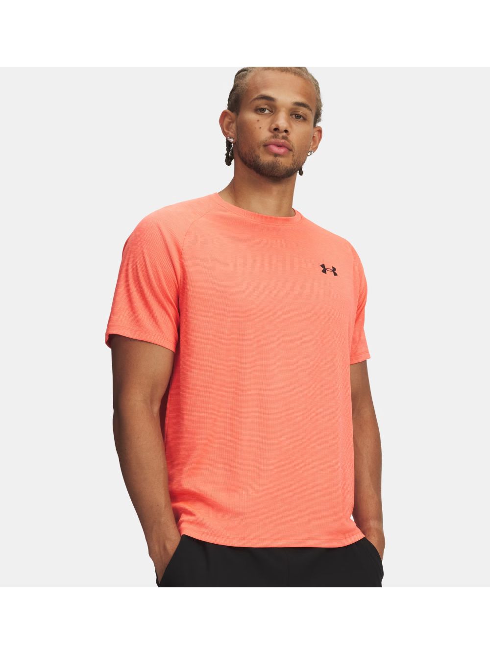 T-shirt Sportiva Under Armour UA Tech Textured Uomo - Arancione