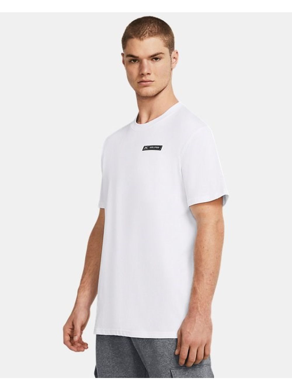T-shirt Sportiva Under Armour UA Heavyweight Armour Label Uomo - Bianco